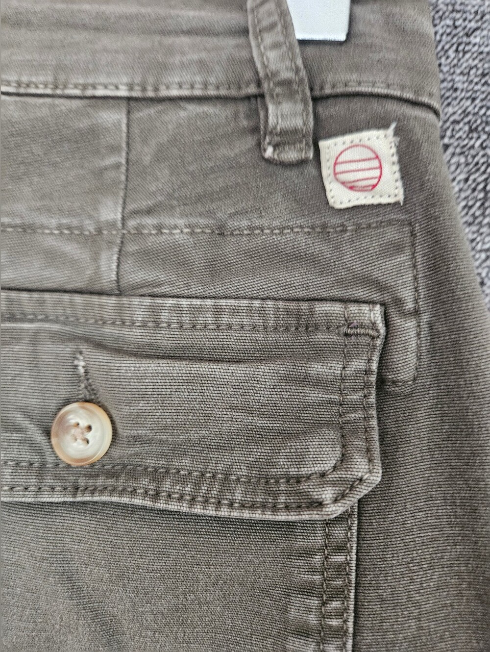 Marine Layer Olive Green Utility Mid-rise Straight Leg Stretch Pants Size 30 - Picture 11 of 15